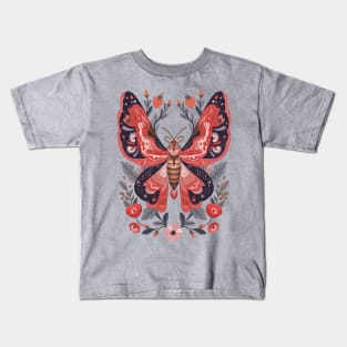 Folk Art Butterfly Kids T-Shirt